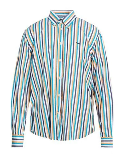 Harmont & Blaine Man Shirt Azure Size 3xl Cotton In Multi