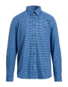 Harmont & Blaine Man Shirt Azure Size L Cotton In Blue
