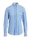 Harmont & Blaine Man Shirt Azure Size Xxl Cotton, Polyamide, Elastane In Blue
