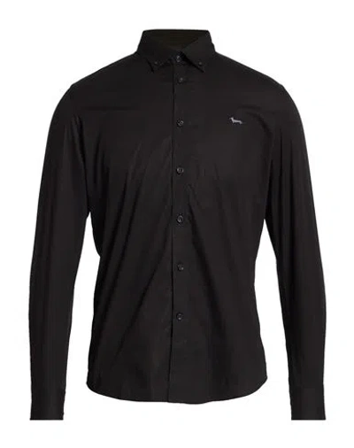 Harmont & Blaine Man Shirt Black Size S Cotton, Elastane