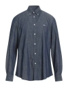 Harmont & Blaine Man Shirt Black Size Xl Cotton In Blue