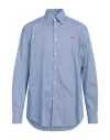 Harmont & Blaine Jeans Man Shirt Blue Size M Cotton In Blue