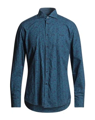 Harmont & Blaine Man Shirt Blue Size L Cotton