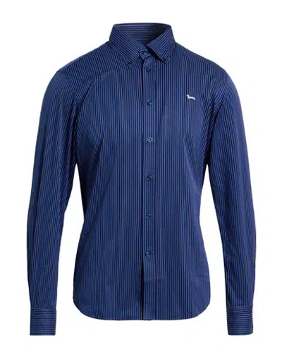 Harmont & Blaine Man Shirt Blue Size L Cotton