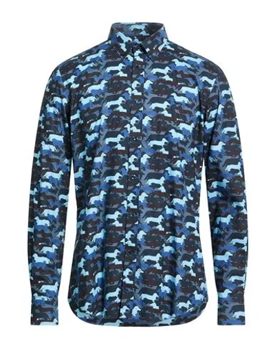 Harmont & Blaine Man Shirt Blue Size L Cotton