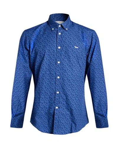 Harmont & Blaine Man Shirt Blue Size M Cotton