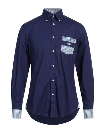Harmont & Blaine Man Shirt Blue Size M Cotton