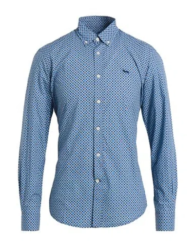 Harmont & Blaine Man Shirt Blue Size Xl Cotton