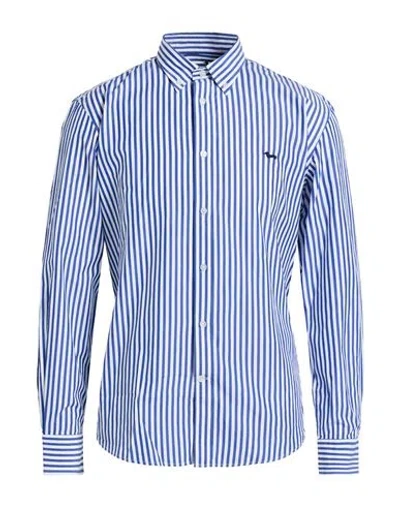 Harmont & Blaine Man Shirt Blue Size Xxl Cotton In Multi