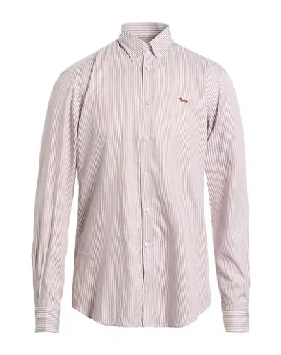 Harmont & Blaine Man Shirt Brown Size M Lyocell In Pink