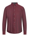 Harmont & Blaine Man Shirt Burgundy Size L Cotton In Red