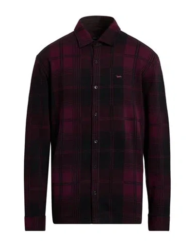 Harmont & Blaine Man Shirt Burgundy Size L Cotton In Red