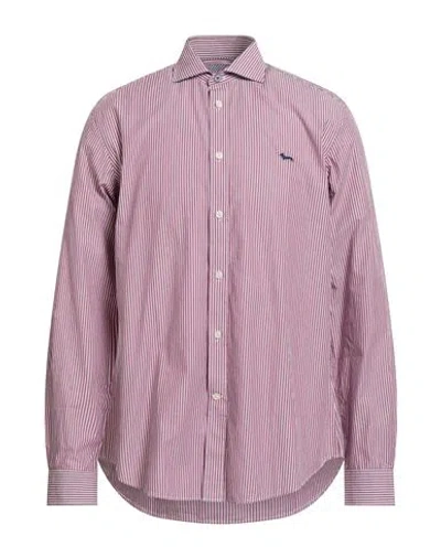 Harmont & Blaine Man Shirt Burgundy Size Xxl Cotton In Multi