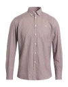 Harmont & Blaine Man Shirt Camel Size Xxl Cotton In Multi