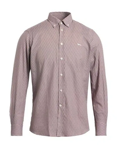 Harmont & Blaine Man Shirt Camel Size Xxl Cotton In Multi
