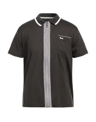 Harmont & Blaine Man Shirt Dark Brown Size L Cotton