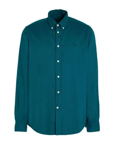 Harmont & Blaine Man Shirt Deep Teal Size 3xl Cotton In Green