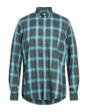 Harmont & Blaine Man Shirt Deep Teal Size L Lyocell In Green