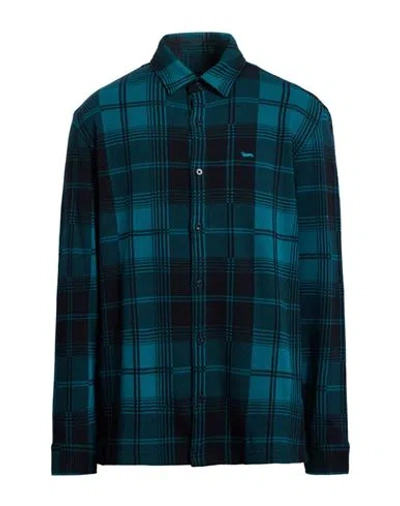 Harmont & Blaine Man Shirt Emerald Green Size L Cotton