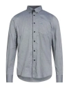 Harmont & Blaine Man Shirt Grey Size S Cotton In Blue
