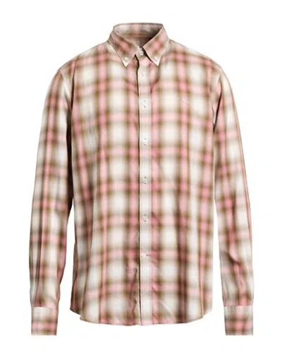 Harmont & Blaine Man Shirt Khaki Size L Lyocell In Brown