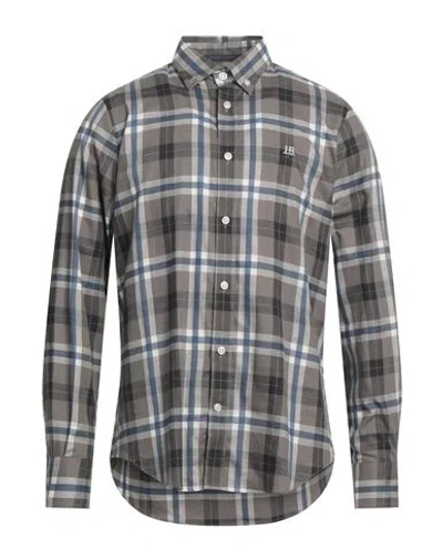 Harmont & Blaine Jeans Man Shirt Lead Size Xxl Cotton In Grey