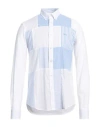 Harmont & Blaine Man Shirt Light Blue Size 3xl Cotton, Linen In Blue