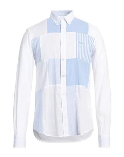 Harmont & Blaine Man Shirt Light Blue Size 3xl Cotton, Linen