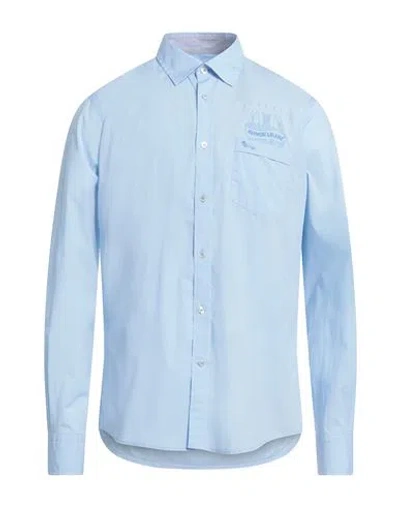 Harmont & Blaine Man Shirt Light Blue Size L Cotton, Elastane
