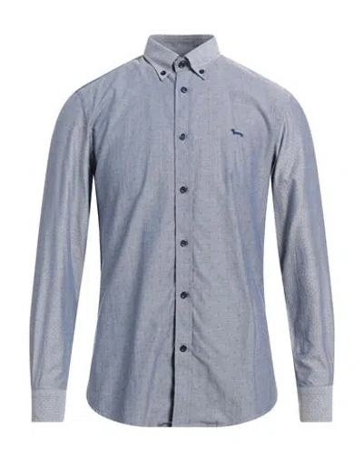 Harmont & Blaine Man Shirt Light Blue Size S Cotton In Gray
