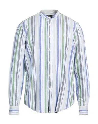 Harmont & Blaine Man Shirt Light Blue Size Xl Linen, Cotton