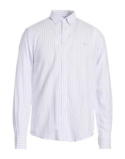 Harmont & Blaine Man Shirt Lilac Size Xl Cotton In Blue