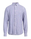 Harmont & Blaine Man Shirt Lilac Size Xxl Linen In Purple