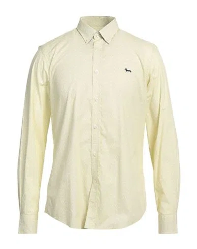 Harmont & Blaine Man Shirt Lime Green Size 3xl Cotton In Yellow