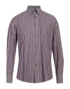Harmont & Blaine Man Shirt Mauve Size M Cotton In Purple