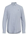 Harmont & Blaine Man Shirt Midnight Blue Size Xl Cotton In Blue