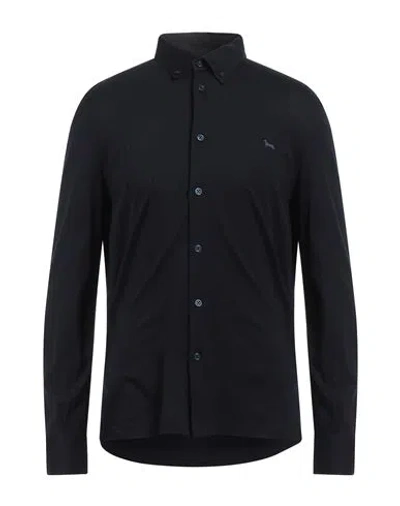 Harmont & Blaine Man Shirt Midnight Blue Size 3xl Cotton