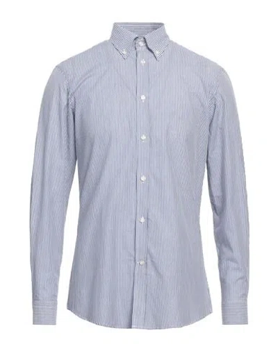 Harmont & Blaine Man Shirt Midnight Blue Size M Cotton