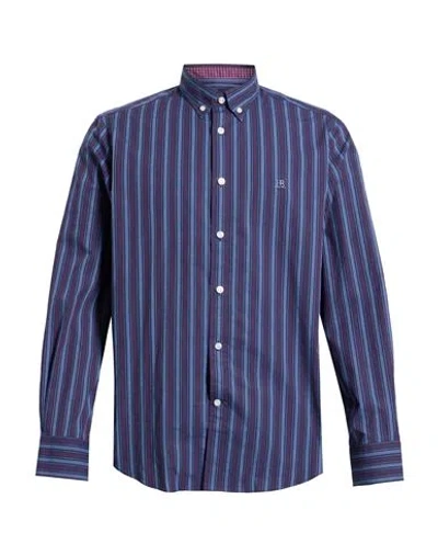 Harmont & Blaine Man Shirt Midnight Blue Size Xl Cotton