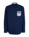 Harmont & Blaine Man Shirt Midnight Blue Size Xl Cotton