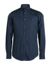 Harmont & Blaine Man Shirt Midnight Blue Size M Cotton, Elastane