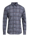 Harmont & Blaine Man Shirt Midnight Blue Size Xl Cotton In Multi