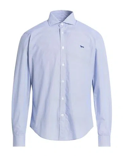 Harmont & Blaine Man Shirt Midnight Blue Size Xxl Cotton
