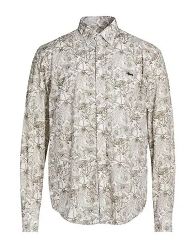 Harmont & Blaine Man Shirt Military Green Size 4xl Cotton In Multi