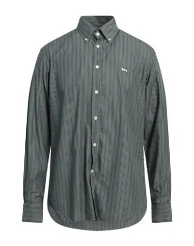 Harmont & Blaine Man Shirt Military Green Size L Cotton