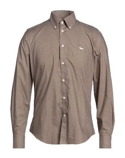 Harmont & Blaine Man Shirt Military Green Size Xl Cotton