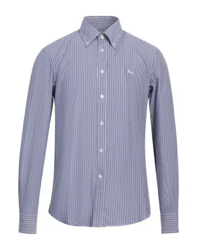 Harmont & Blaine Man Shirt Navy Size 4xl Cotton In Navy Blue