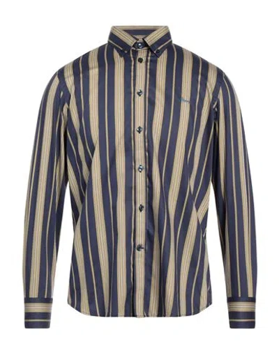 Harmont & Blaine Man Shirt Navy Blue Size L Cotton