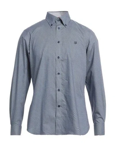 Harmont & Blaine Man Shirt Navy Size 3xl Cotton In Navy Blue
