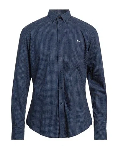 Harmont & Blaine Man Shirt Navy Size L Cotton